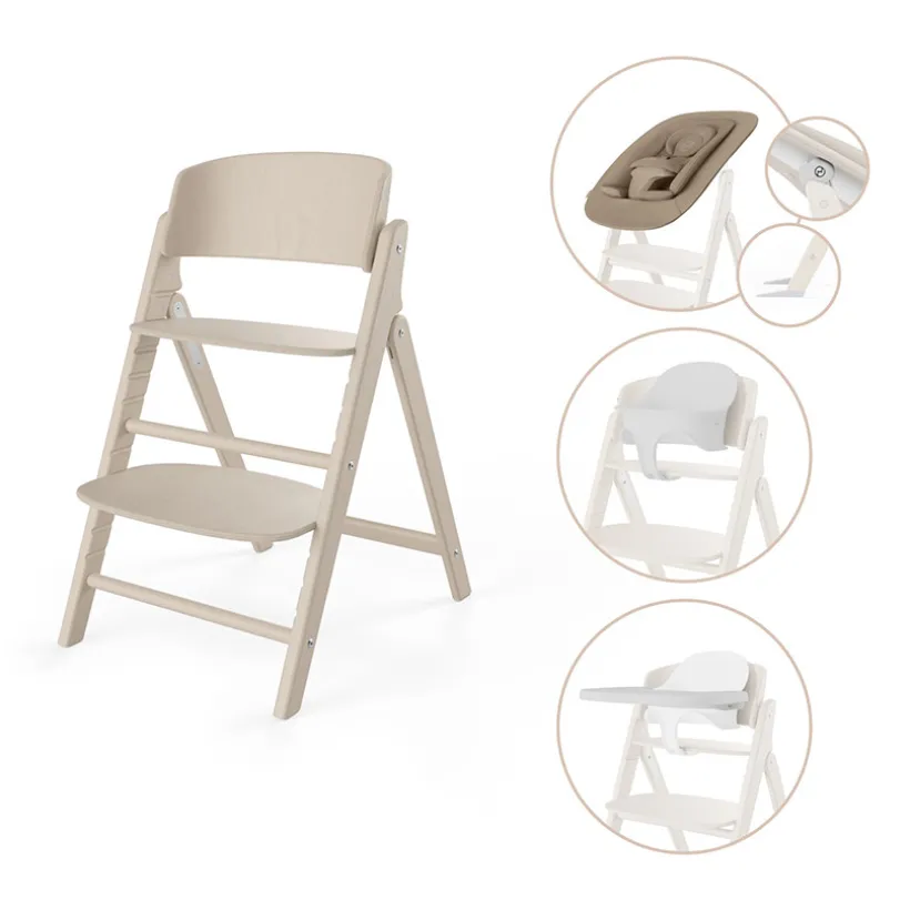 Chaise haute évolutive Click & Fold 4 en 1 all natural