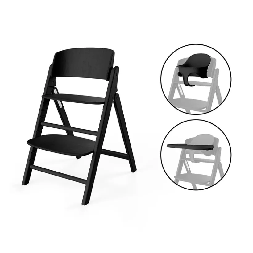 Chaise haute évolutive Click & Fold 3 en 1 stunning black