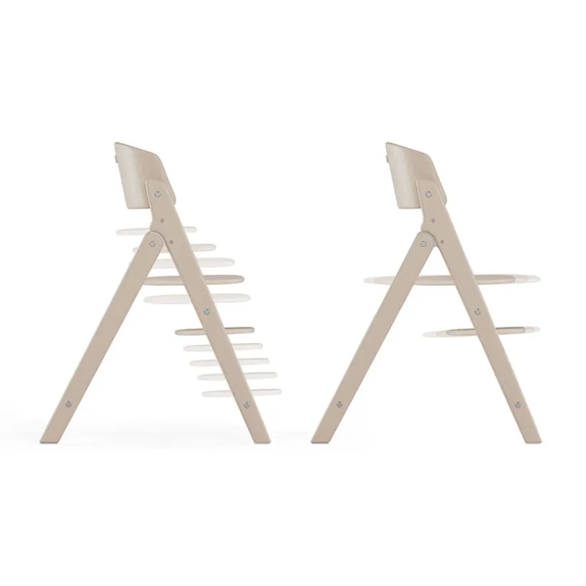 Chaise haute évolutive en bois Click & Fold all natural