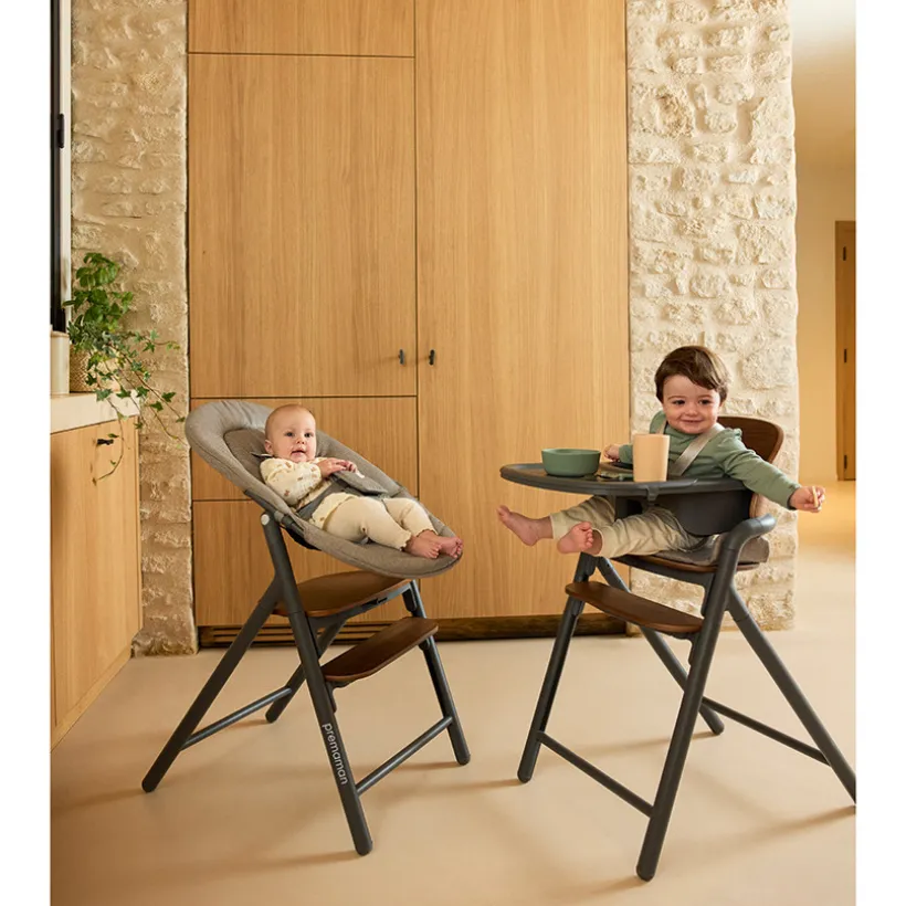 Chaise haute évolutive Willow - Bois/Gris