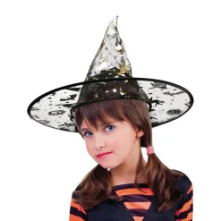Chapeau de sorcière enfant imprimé doré