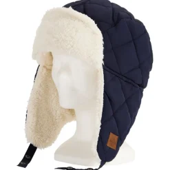 Chapka uni en toile et doublure sherpa pour garçon