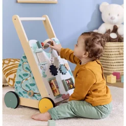 Chariot de marche et d'activités en bois Happy Wild