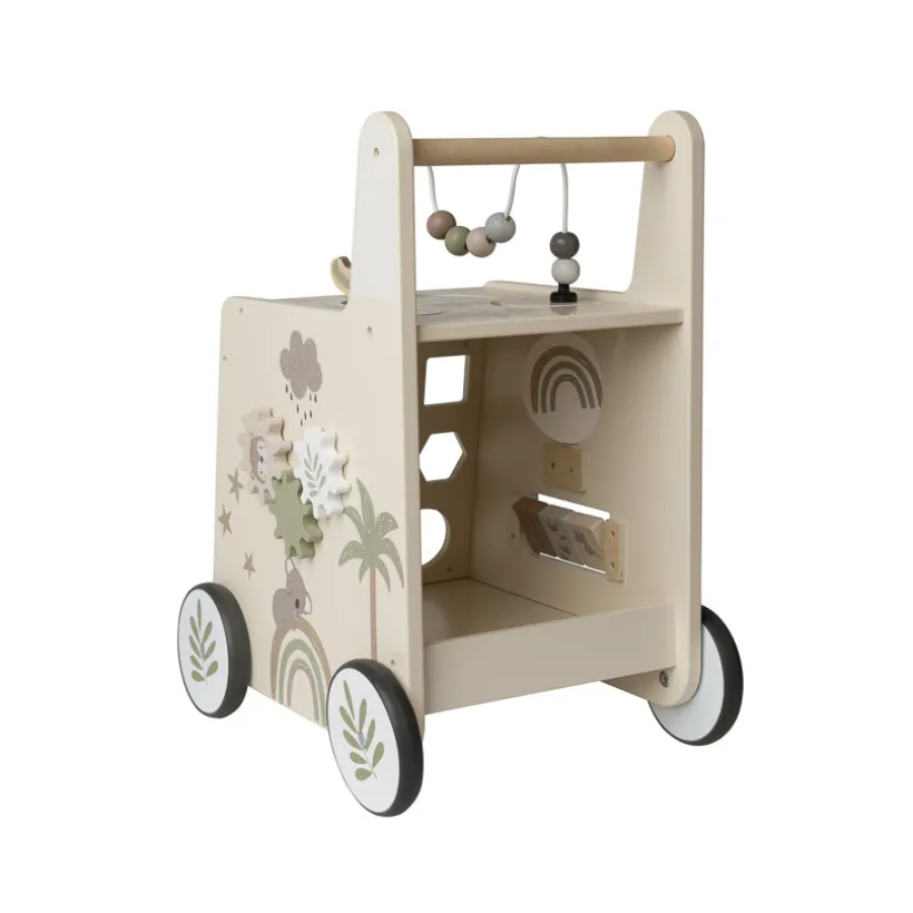 Chariot de marche ludique en bois Little Savane
