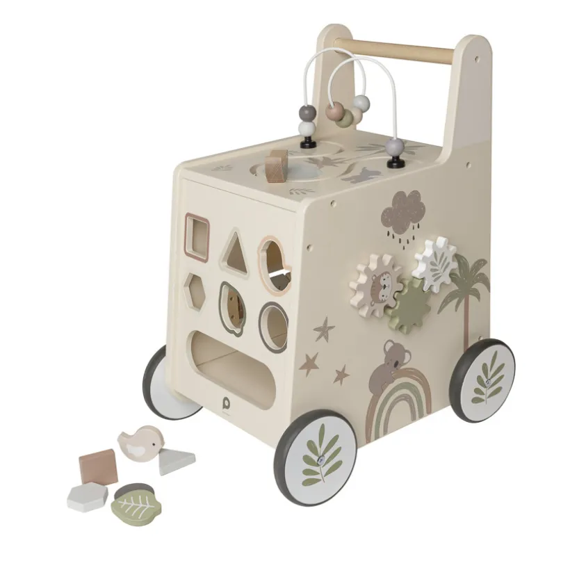 Chariot de marche ludique en bois Little Savane