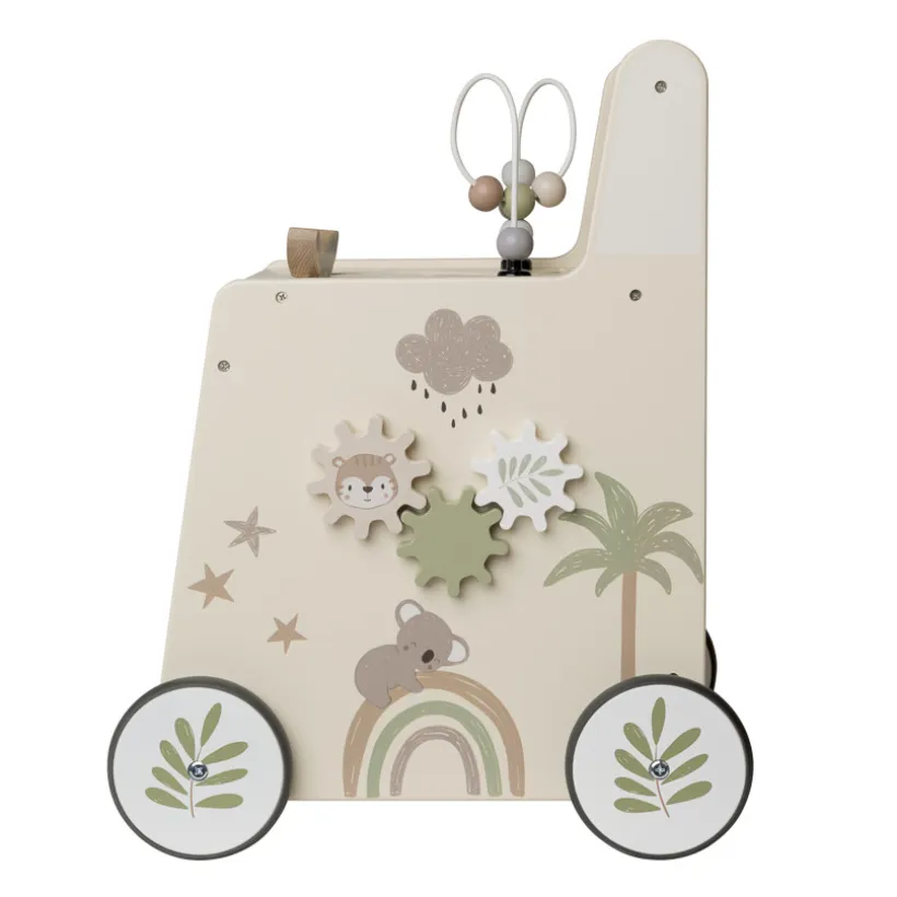 Chariot de marche ludique en bois Little Savane