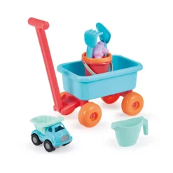 Chariot de plage et ses accessoires multicolores