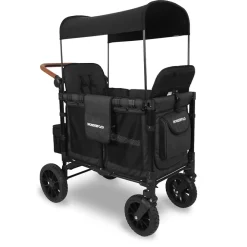 Chariot de transport pour enfants double Luxe Volcano Black