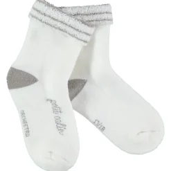 Chaussettes en bouclette avec inscription en jacquard pour bébé