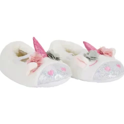 Chausson avec élastique et tête de licorne pour bébé fille