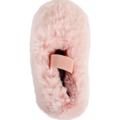 Chaussons babies en fausse fourrure unie pour fille