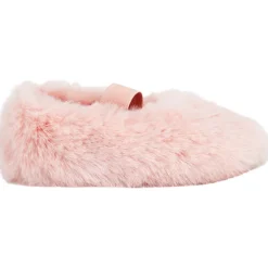 Chaussons babies en fausse fourrure unie pour fille