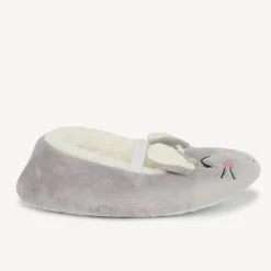 Chaussons babies lapin en velours et sherpa pour fille