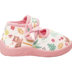 Chaussons babies à scratch imprimé jungle pour bébé fille