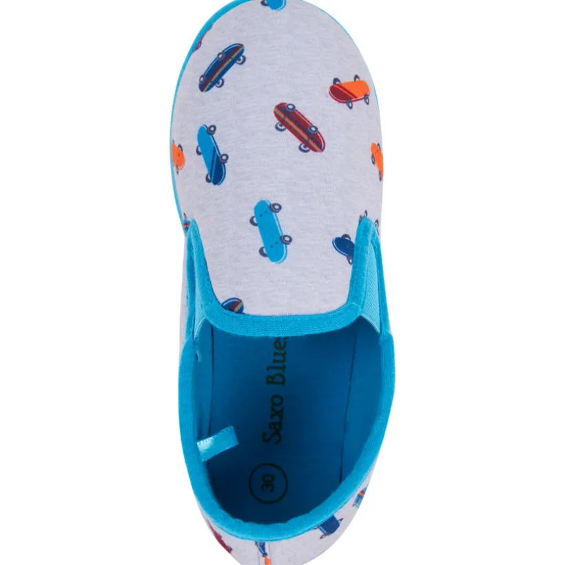 Chaussons bas imprimé skates pour garçon
