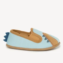 Chaussons bas patch brodé dinosaure pour bébé garçon