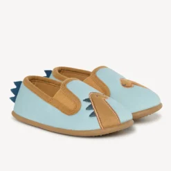 Chaussons bas patch brodé dinosaure pour bébé garçon