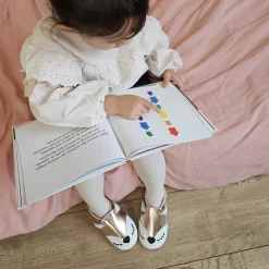Chaussons bébé en cuir 12-18M Jade la renarde gold