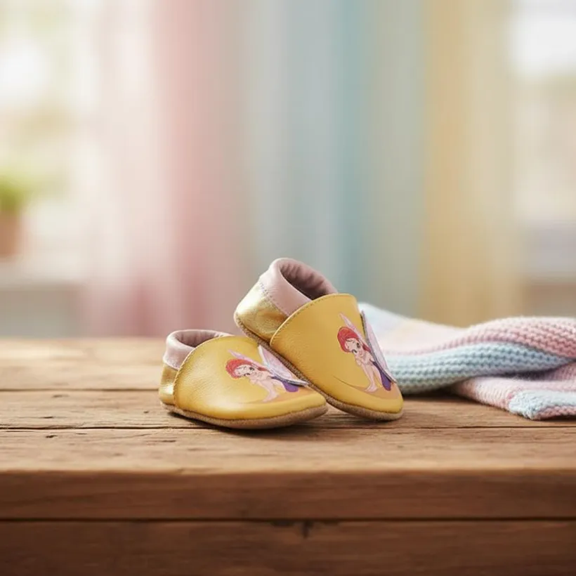 Chaussons bébé en cuir 18-24M Josée la fée jaune
