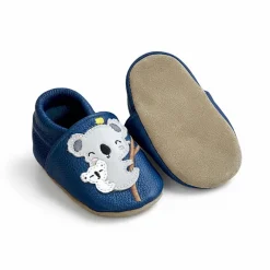 Chaussons bébé en cuir 12-18M Lucas le koala bleu