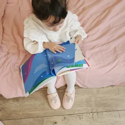 Chaussons bébé en cuir 12-18M Maguy la souris rose
