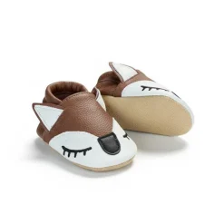 Chaussons bébé en cuir 18-24M Ragnar le renard marron