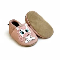 Chaussons bébé en cuir 12-18M Simone la licorne rose