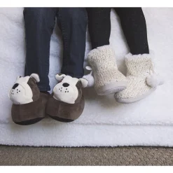 Chaussons bottes en maille à sequins fourrés pour fille
