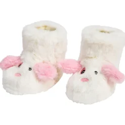 Chaussons bottes à fausse fourrure chien pour bébé fille
