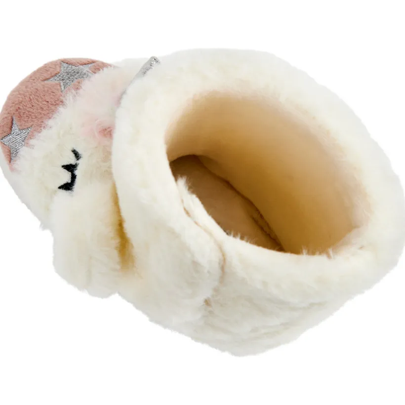 Chaussons bottes à fausse fourrure licorne pour fille