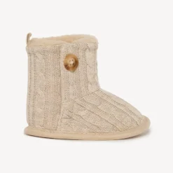 Chaussons bottes fourrés en tricot pour bébé