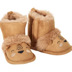 Chaussons bottes fourrés lion pour bébé garçon