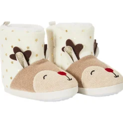 Chaussons bottes renne de Noël pour bébé fille
