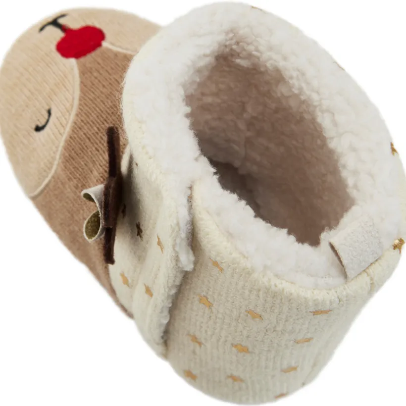 Chaussons bottes renne de Noël pour bébé fille