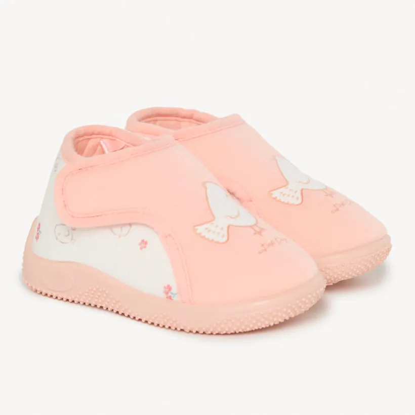 Chaussons bottillons oiseau pour bébé fille