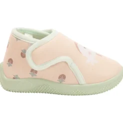 Chaussons bottillons velcro print oiseau pour bébé fille