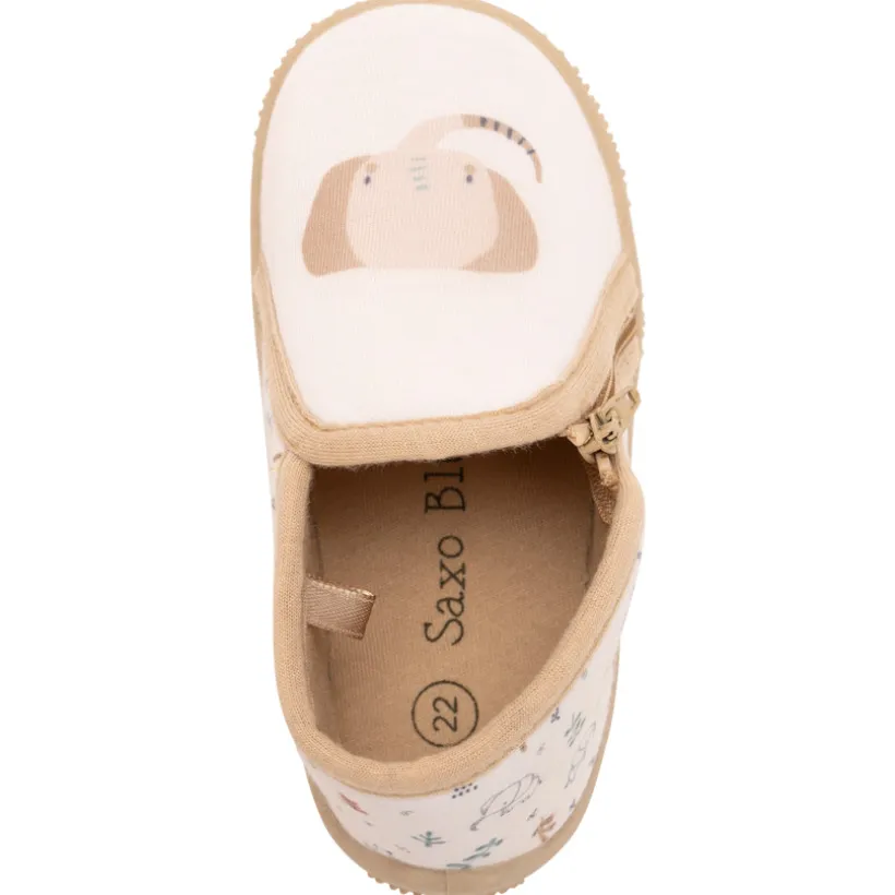 Chaussons bottillons zippés print éléphant pour bébé garçon