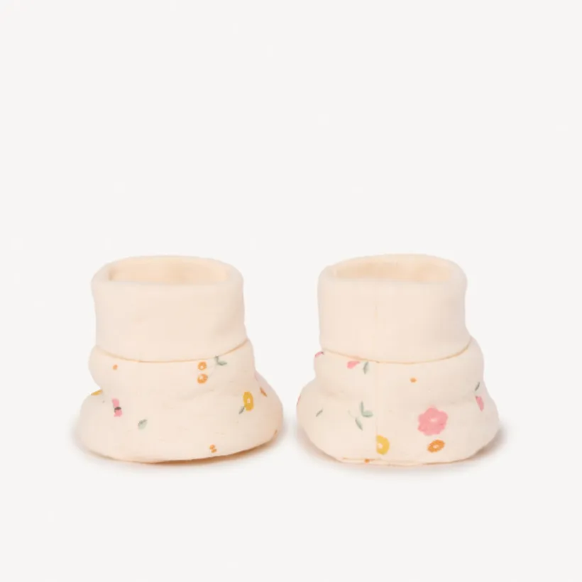 Chaussons en jersey imprimé fleurs pour bébé fille