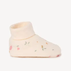 Chaussons en jersey imprimé fleurs pour bébé fille