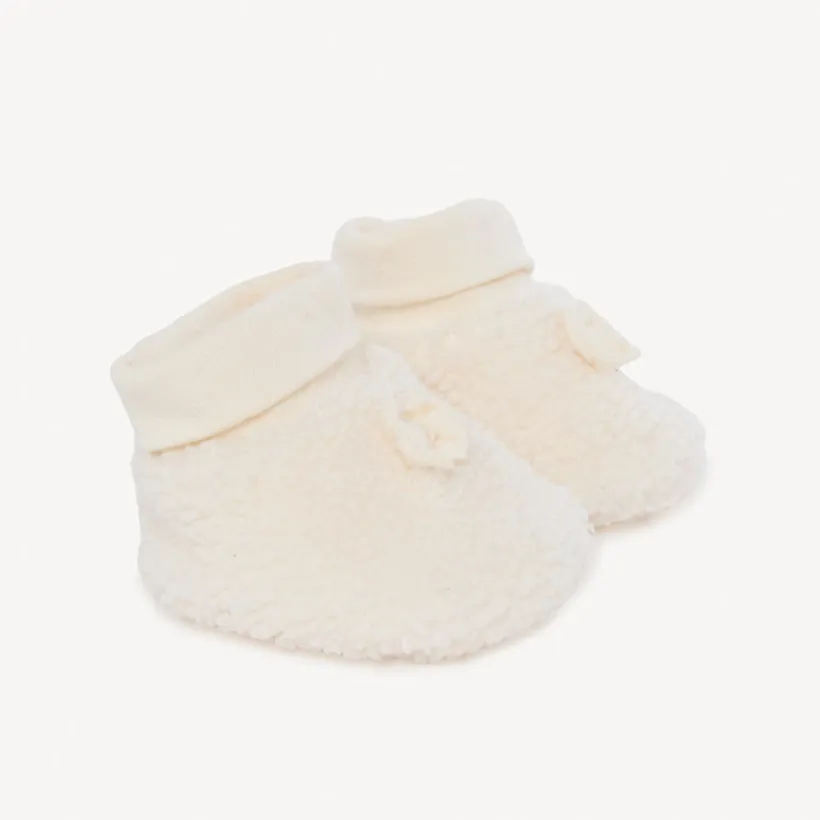 Chaussons en sherpa moutonné pour bébé fille