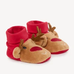 Chaussons en velours fantaisie Renne pour bébé