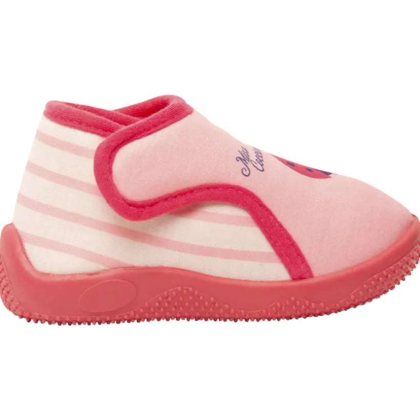 Chaussons forme bottillons print coccinelle à scratch pour bébé fille