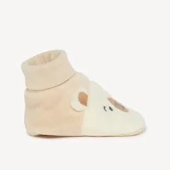 Chaussons ludiques en velours ours pour bébé