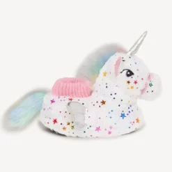 Chaussons peluche licorne imprimé étoiles pour fille