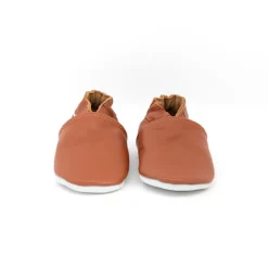 Chaussons souples 0-3M en cuir Babysoft cognac