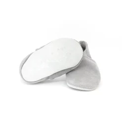 Chaussons souples 0-3M en suède Babysoft sky