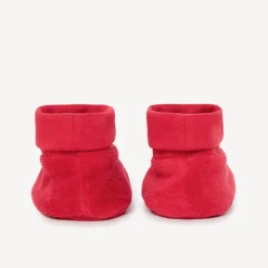 Chaussons velours motif biscuit de Noël pour bébé fille