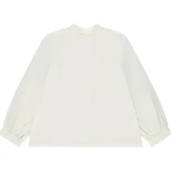 Chemise brodée à manches longues bouffantes pour fille