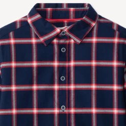 Chemise à carreaux et manches rétractables pour garçon