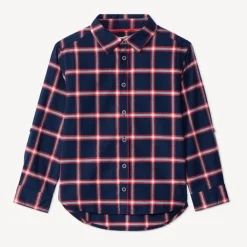 Chemise à carreaux et manches rétractables pour garçon